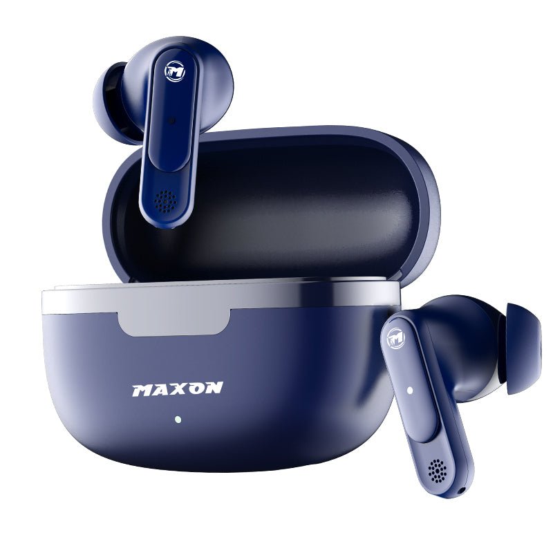 Maxon M306 Hyper Wireless Earbuds | Navy Blue | Bluetooth 5.3 | ENC Noise Cancelling Mic | 24H Playtime | Gaming Mode | Touch Control